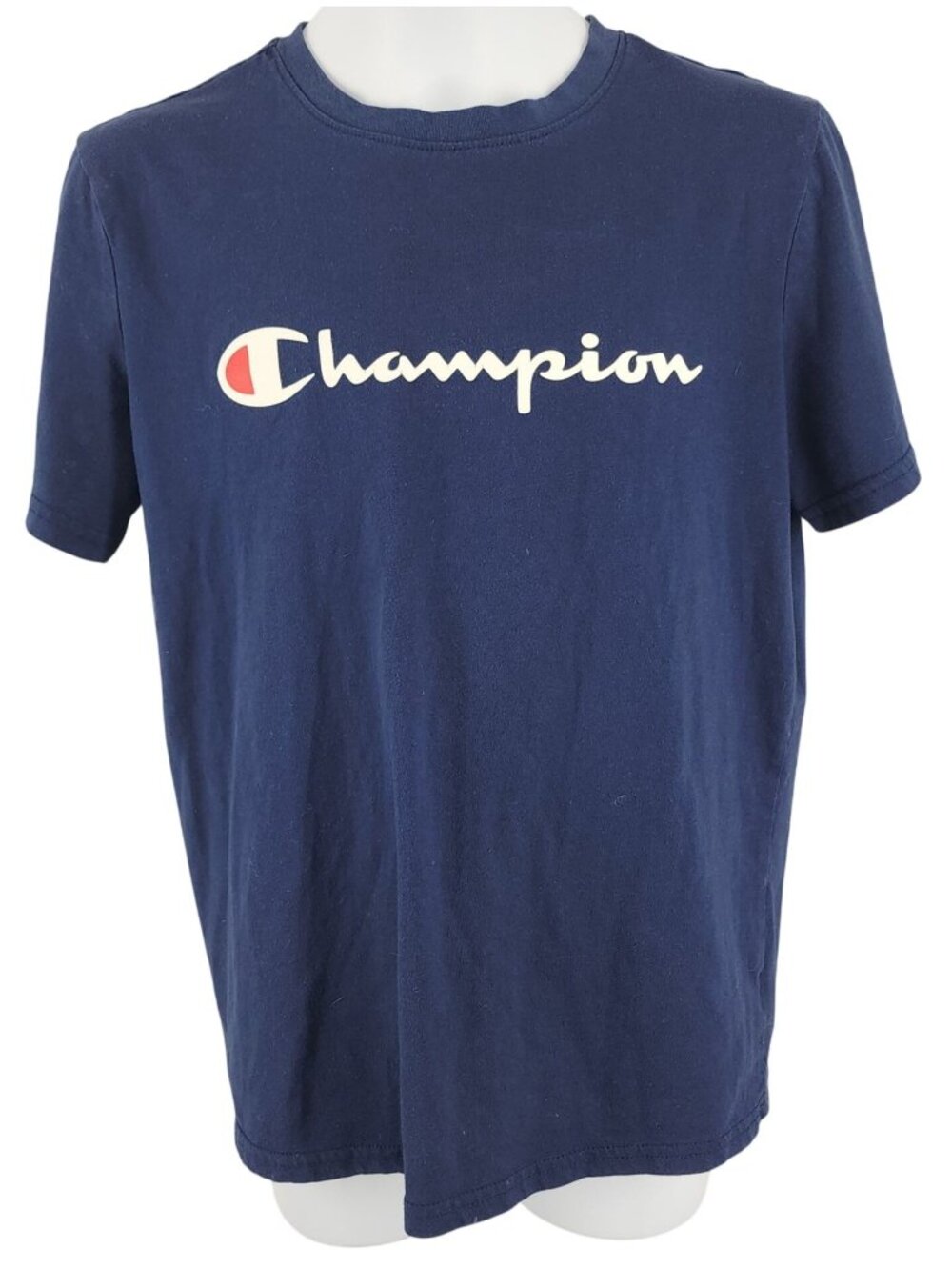 Boy's Champion Navy Blue T-Shirt Tee Size XL Logo Front Athletic Wear Top